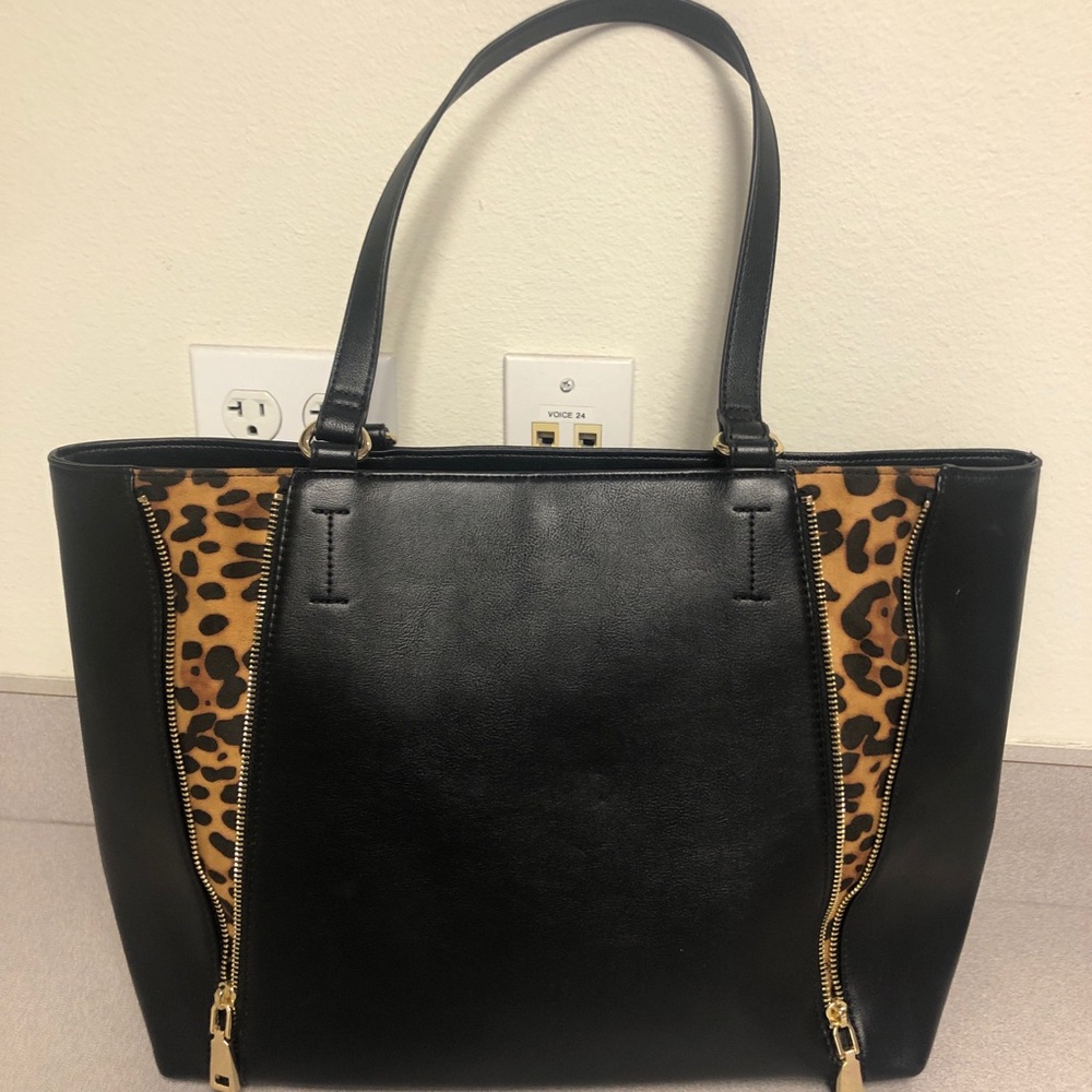INC Brand Bag/Purse Black with Animal print